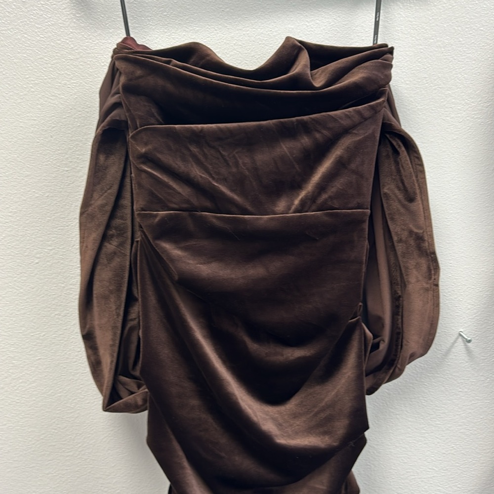 Layne velvet ruched dress - Picture 7 of 12
